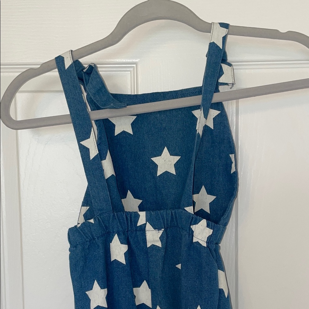 Bailey's Blossoms Denim Star Overalls - Picture 5 of 5